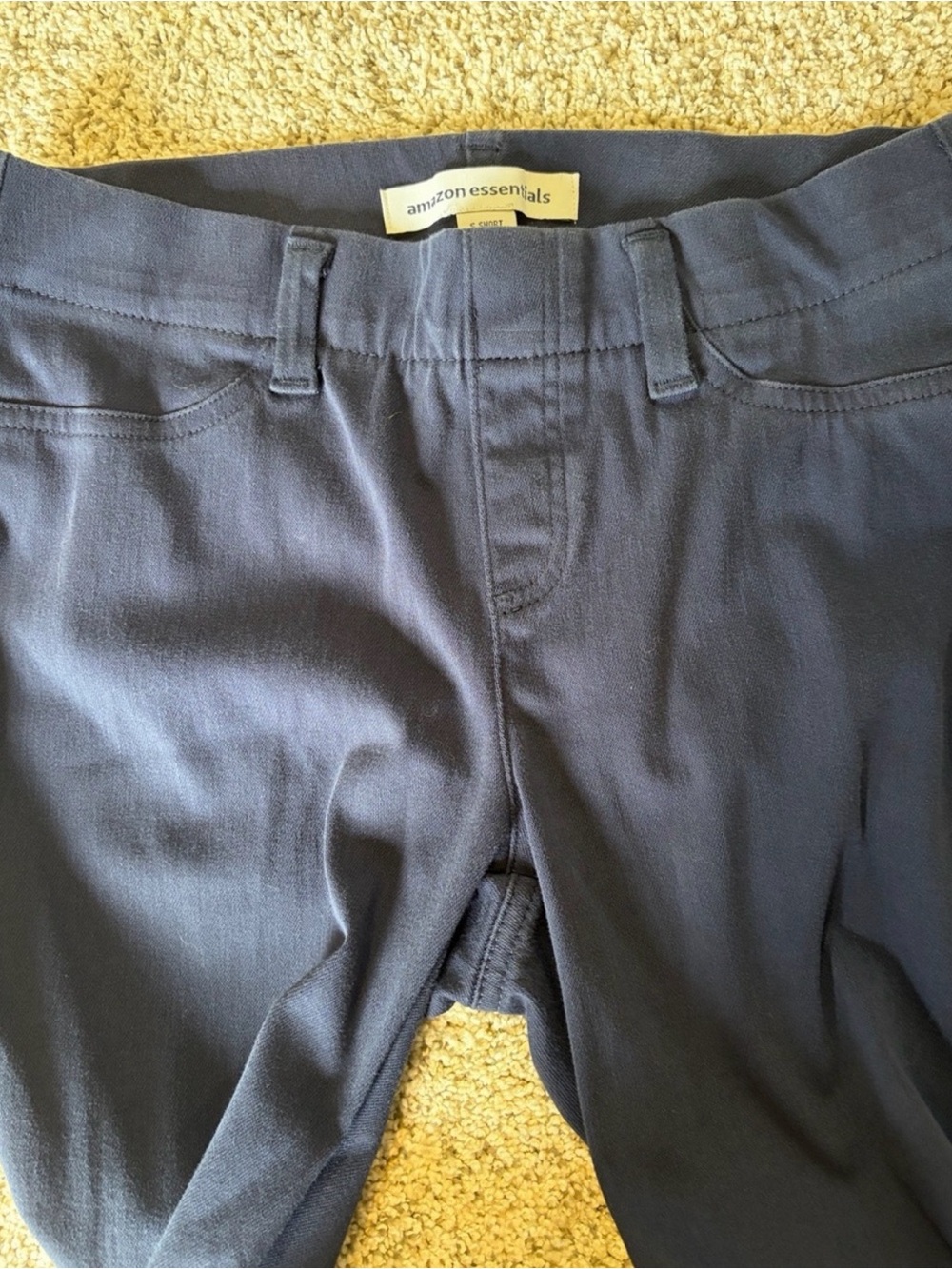 Amazon Essentials Women's Navy Ankle-Length Stretch Pants